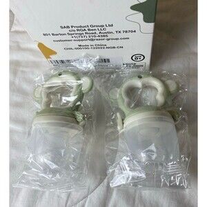 Childlike Behavior Baby Teething Toys 2 Silicone Green Toddler Starter Feeder